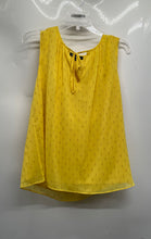 Load image into Gallery viewer, INC International Concepts Womens Yellow Swiss Dot Sleeveless Blouse Top Size L