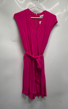 Load image into Gallery viewer, Calvin Klein Womens Pink Belted V-Neck Back Zip Sheath Dress Size 10
