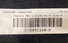 Load image into Gallery viewer, Express Mens Black Long Sleeve Collared Two Chest Pocket Button-Up Shirt Size S