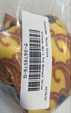 Load image into Gallery viewer, Alfredo Bendiani Mens Mustard Yellow Floral Paisley Print Adjustable Pointed Tie