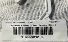 Load image into Gallery viewer, Lululemon Womens Gray Striped Wunder Under 7/8 Tight Compression Leggings Size 2