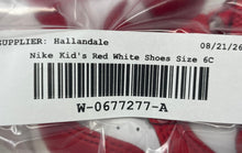 Load image into Gallery viewer, Nike Kids Dunk Low FB9107-119 Red White Slip-On Low Top Sneaker Shoes Size 6C