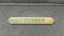 Load image into Gallery viewer, Steve Madden Womens Black Inner Pockets Zipper Dome Satchel Handbag