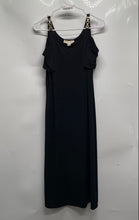 Load image into Gallery viewer, Michael Kors Womens Black Cold Shoulder Sleeve Midi Sheath Dress Size XS