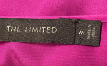Load image into Gallery viewer, The Limited Womens Fuchsia Satin Cap Sleeve Boat Neck Pullover Blouse Top Size M