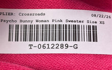 Load image into Gallery viewer, Psycho Bunny Womens Pink Cotton Embroidered Logo Pullover Sweatshirt Size XS