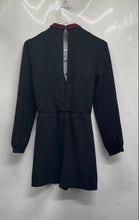 Load image into Gallery viewer, Zara Womens Black Deep V-Neck Long Sleeve Button One-Piece Romper Size Small