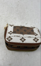 Load image into Gallery viewer, Charis Ma Womens Brown Printed Leather Small Travel Zip-Around Wallet