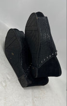 Load image into Gallery viewer, Carlos By Carlos Santana Womens Marcia Black Wedge Heel Slingback Sandals Sz 8M