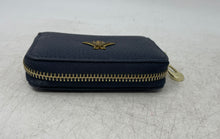 Load image into Gallery viewer, Unbranded Womens Blue Bee Logo Pebbled Leather Card Slots Zip-Around Wallet