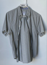 Load image into Gallery viewer, Lacoste Mens Gray Printed Regular Fit Short Sleeve Collared Dress Shirt Size 42