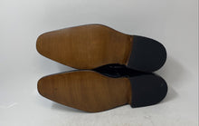 Load image into Gallery viewer, A-Zaro Mens Black Leather Slip-On Almond Toe Penny Loafer Shoes Size EUR 42