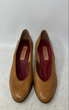 Load image into Gallery viewer, Bandolino Womens Brown Leather Slip-On Almond Toe Block Pump Heels Size 7.5M