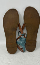 Load image into Gallery viewer, Coach Womens Light Blue Brown Leather Flat Thong Sandals Size 8.5