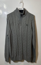 Load image into Gallery viewer, U.S. Polo Assn. Mens Gray Long Sleeve Quarter-Zip Pullover Sweater Size Medium