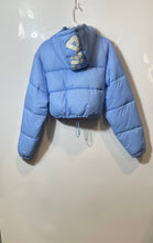 Load image into Gallery viewer, Fila Womens Blue Long Sleeve Zipper Cropped Puffer Jacket Size Large