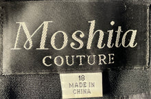 Load image into Gallery viewer, Moshita Couture Womens Black Long Sleeve One-Button Blazer Size 18