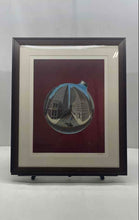 Load image into Gallery viewer, Matted & Framed Fisheye View Of Wall Street By David Mann Signed Wall Art Print