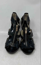 Load image into Gallery viewer, Michael Kors Womens Berkley Black Patent Leather Zipper Strappy Sandals Size 7M
