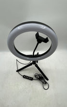 Load image into Gallery viewer, Black LED Ring Light With Adjustable Tripod Strand & RGB Remote Not Tested