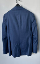 Load image into Gallery viewer, Zara Mens Blue Notch Lapel Long Sleeve Single-Breasted Two-Button Blazer Size 38