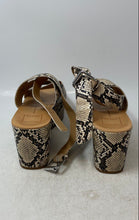 Load image into Gallery viewer, Dolce Vita Womens Lenni Beige Brown Snake Print Buckle Platform Sandals Size 10M