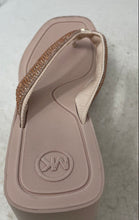 Load image into Gallery viewer, Michael Kors Womens Chandler Pink Embellished Glitter Wedge Thong Sandals Sz 9M