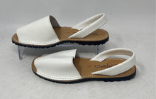 Load image into Gallery viewer, Menorquina Huran Womens White Leather Slip-On Slingback Sandals Size 37