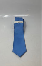 Load image into Gallery viewer, Bar III Mens Blue Satin Keeper Loop Adjustable Pointed Tie With Tags