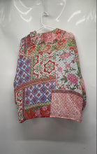 Load image into Gallery viewer, Zara Womens Multicolor Floral Print Long Sleeve Ruffle V-Neck Blouse Top Size M