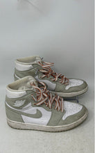 Load image into Gallery viewer, Nike Womens Air Jordan 1 Retro High OG White Light Green Sneaker Shoes Size 8.5
