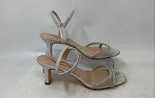 Load image into Gallery viewer, Nina Womens Barron Silver Rhinestone Block Heel Strappy Sandals Size 6.5M
