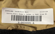 Load image into Gallery viewer, Calvin Klein Jeans Womens Khaki Long Sleeve Full-Zip Windbreaker Jacket Size XL
