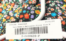 Load image into Gallery viewer, Zara Womens Voluminous Multicolor Floral Puff Sleeve Cropped Blouse Top Size M