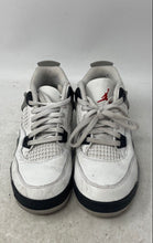 Load image into Gallery viewer, Nike Kids Air Jordan 4 Retro IB4388-100 White Gray Black Sneaker Shoes Size 3Y