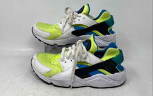 Load image into Gallery viewer, Nike Mens Air Huarache Volt White Green Blue Lace-Up Sneaker Shoes Size 8.5