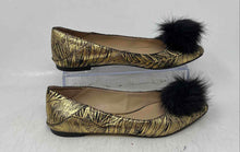 Load image into Gallery viewer, Franco Sarto Womens Sukie Gold Black Slip-On Ballet Flats Size 6M