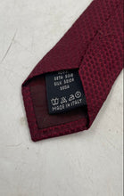 Load image into Gallery viewer, Valentino Mens Burgundy Textured Silk Keeper Loop Adjustable Pointed Tie