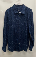 Load image into Gallery viewer, Gap Mens Blue Cotton Long Sleeve Collared Slim Fit Pockets Button-Up Shirt Sz XL