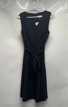 Load image into Gallery viewer, Calvin Klein Womens Black Sleeveless V-Neck Tie Waist Fit & Flare Dress Size 2