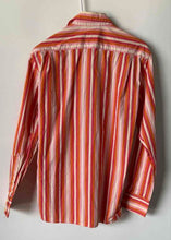 Load image into Gallery viewer, Gap Mens Multicolor Striped Long Sleeve Collared Dress Shirt Size S 14-14.5