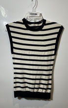 Load image into Gallery viewer, Zara Knit Womens Black White Striped Sleeveless Crew Neck Pullover Tank Top Sz S