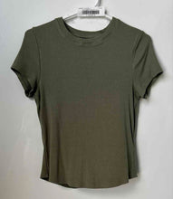 Load image into Gallery viewer, Tahari Womens Green Ribbed Short Sleeve Crew Neck Pullover T-Shirt Size L