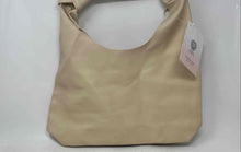 Load image into Gallery viewer, Vince Camuto Womens Beige Leather Shoulder Hobo Purse With Tag