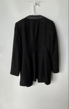 Load image into Gallery viewer, Zara Womens Black Long Sleeve Metal Chain Neck Blazer Jacket Size L With Tag