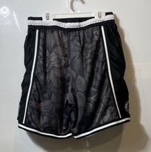 Load image into Gallery viewer, NBA Mens Black Floral Elastic Waist Drawstring Basketball Athletic Shorts Size S