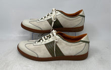 Load image into Gallery viewer, Fossil Mens White Olive Green Brown Leather Lace-Up Sneaker Shoes Size 10.5