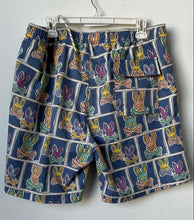Load image into Gallery viewer, Psycho Bunny Mens Multicolor Adjustable Drawstring Swim Trunks Shorts Size 2XL