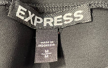 Load image into Gallery viewer, Express Womens Black 3/4 Sleeve Pullover Stretch V-Neck Blouse Top Size M