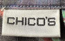 Load image into Gallery viewer, Chico's Womens Multicolor Tokyo City Print Long Sleeve Denim Jacket Size 3
